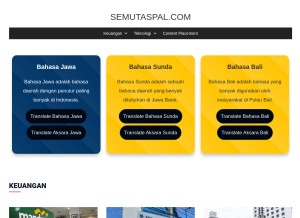 How semutaspal.com looks like on a tablet such as an iPad.