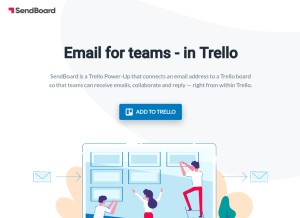 How sendboard.com looks like on a tablet such as an iPad.