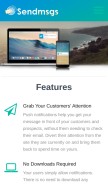 How sendmsgs.com looks like on a mobile device such as an iPhone.