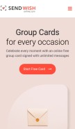 How sendwishonline.com looks like on a mobile device such as an iPhone.