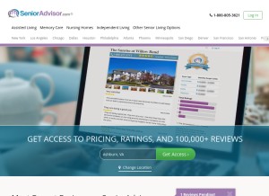 How senioradvisor.com looks like on a tablet such as an iPad.
