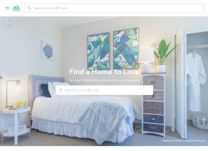 How seniorly.com looks like on a tablet such as an iPad.