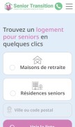 How seniortransition.fr looks like on a mobile device such as an iPhone.