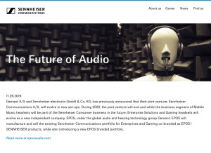 How senncom.com looks like on a tablet such as an iPad.