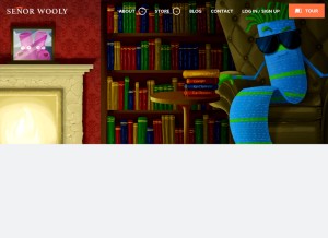 How senorwooly.com looks like on a tablet such as an iPad.