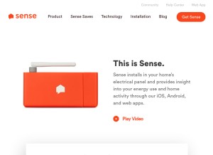 How sense.com looks like on a tablet such as an iPad.