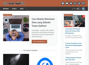How senseblogit.xyz looks like on a tablet such as an iPad.