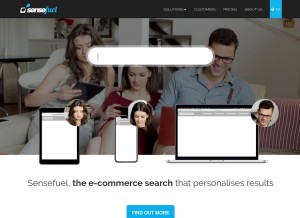 How sensefuel.com looks like on a tablet such as an iPad.