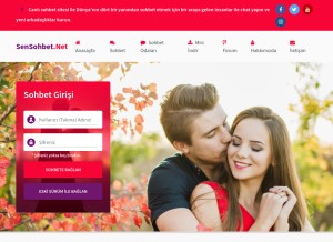 How sensohbet.net looks like on a tablet such as an iPad.