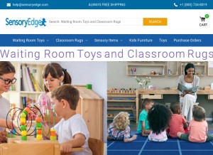 How sensoryedge.com looks like on a tablet such as an iPad.