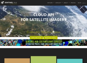 How sentinel-hub.com looks like on a tablet such as an iPad.