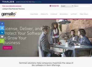 How sentinelcloud.com looks like on a tablet such as an iPad.