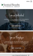 How sentinelgroup.com looks like on a mobile device such as an iPhone.