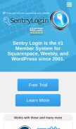 How sentrylogin.com looks like on a mobile device such as an iPhone.