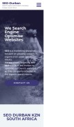 How seo-durban.co.za looks like on a mobile device such as an iPhone.