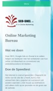 How seo-snel.nl looks like on a mobile device such as an iPhone.