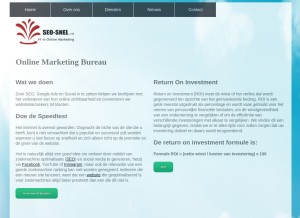 How seo-snel.nl looks like on a tablet such as an iPad.
