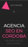 How seocordoba.com.ar looks like on a mobile device such as an iPhone.