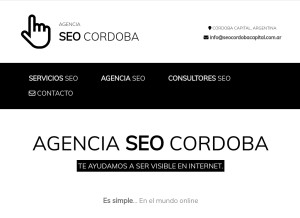 How seocordobacapital.com.ar looks like on a tablet such as an iPad.