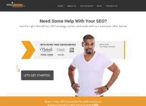 How seodesignsolutions.com looks like on a tablet such as an iPad.