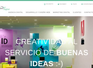 How seodigital.cl looks like on a tablet such as an iPad.