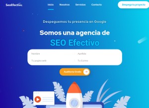 How seoefectivo.com looks like on a tablet such as an iPad.