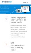 How seoencuba.com looks like on a mobile device such as an iPhone.