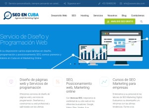 How seoencuba.com looks like on a tablet such as an iPad.