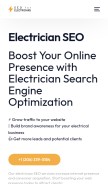 How seoforelectricians.com looks like on a mobile device such as an iPhone.