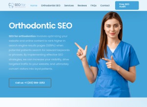 How seofororthodontist.com looks like on a tablet such as an iPad.