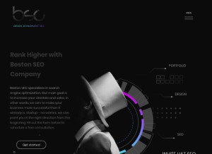 How seoinboston.com looks like on a tablet such as an iPad.