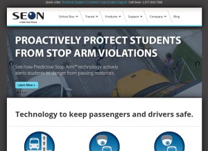 How seon.com looks like on a tablet such as an iPad.