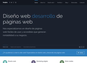 How seoplus.cl looks like on a tablet such as an iPad.