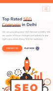 How seoserviceindelhi.in looks like on a mobile device such as an iPhone.