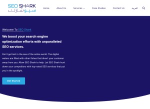 How seoshark.io looks like on a tablet such as an iPad.