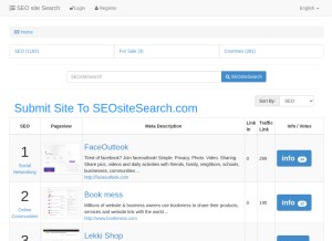How seositesearch.com looks like on a tablet such as an iPad.