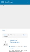 How seosocialnews.info looks like on a mobile device such as an iPhone.