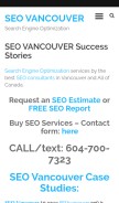 How seovancouver.net looks like on a mobile device such as an iPhone.