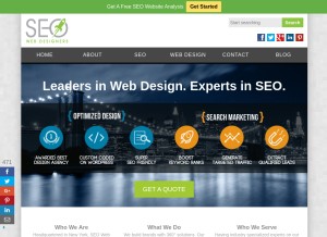How seowebdesigners.net looks like on a tablet such as an iPad.