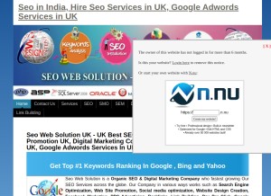How seowebsolution.n.nu looks like on a tablet such as an iPad.