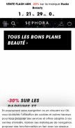 How sephora.fr looks like on a mobile device such as an iPhone.