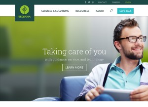 How sequoia.com looks like on a tablet such as an iPad.