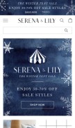 How serenaandlily.com looks like on a mobile device such as an iPhone.