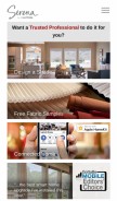 How serenashades.com looks like on a mobile device such as an iPhone.