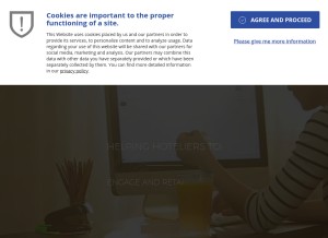 How serenata-nethotel.com looks like on a tablet such as an iPad.