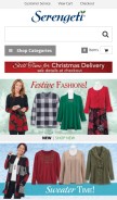 How serengetifashions.com looks like on a mobile device such as an iPhone.