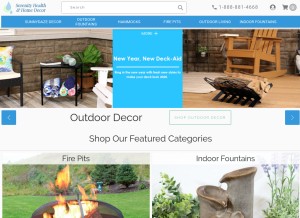 How serenityhealth.com looks like on a tablet such as an iPad.