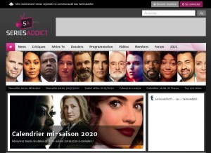 How seriesaddict.fr looks like on a tablet such as an iPad.