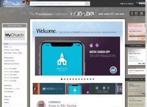 How sermonaudio.com looks like on a tablet such as an iPad.