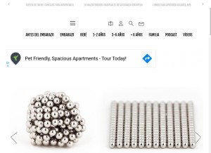 How serpadres.es looks like on a tablet such as an iPad.